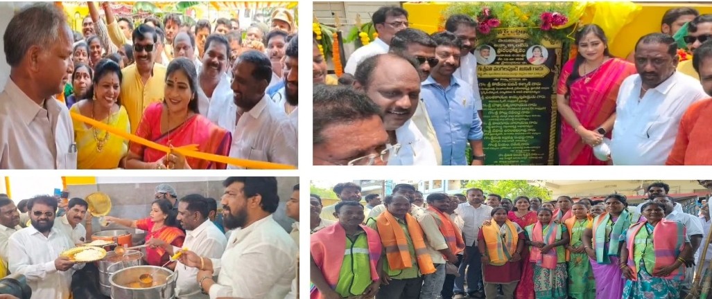 పాయకరావుపేటలో అన్నా క్యాంటీన్ ప్రారంభం – భోజనం వడ్డించిన హోంమంత్రి అనిత..